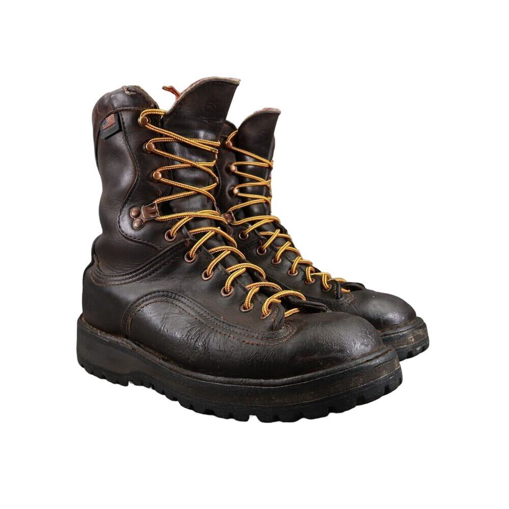 Danner Mens 8 Work Boots Hawk Nubuck Leather USA Waterproof Lace Up Handcrafted